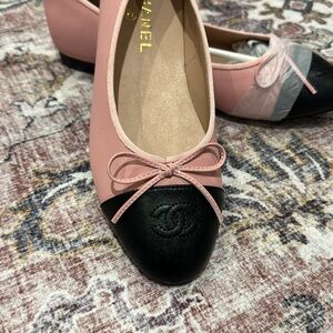 CC ballet flats. Wrong size. Says 41 but fits like a US 8. Pink with black toe.